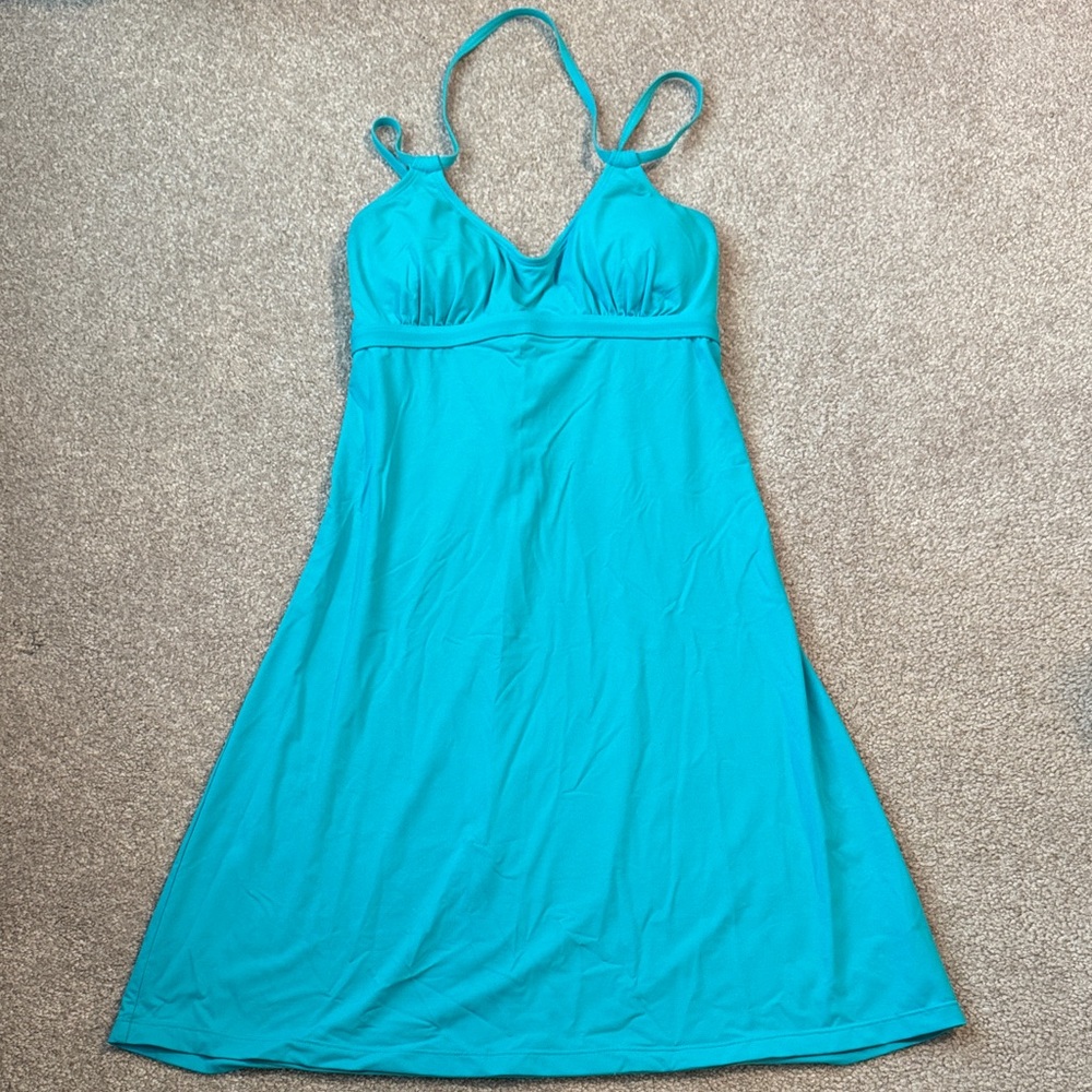 Athleta Turquoise Halter Dress - Picture 1 of 4